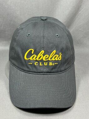 Cabelas Club Hat Strapback Gray Sportswear Adjustable Activewear Dad Cap Adult